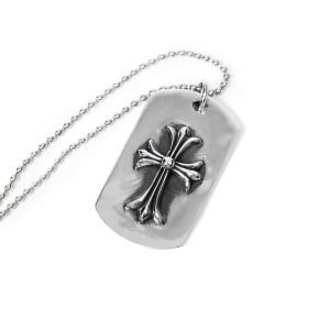 Chrome Hearts Tiny Cross Cutout Dog Tag