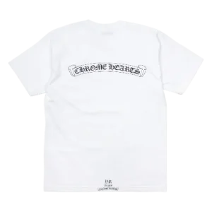 2007 Chrome Hearts Scroll Logo White Tee