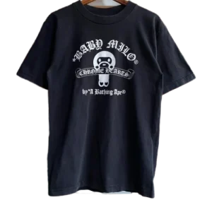 2009 Baby Milo Chrome Hearts Bape Shirt Black