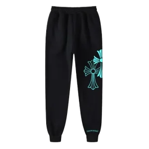 Blue Triple Cross Chrome Hearts Sweatpants