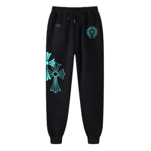 Blue Triple Cross Chrome Hearts Sweatpants