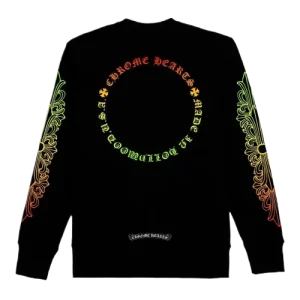 Chrome Hearts Gradient Flower Pattern Sweatshirt