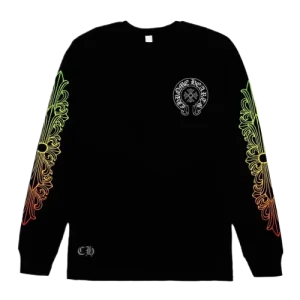 Chrome Hearts Gradient Flower Pattern Sweatshirt