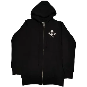 Chrome Hearts Circle Logo Zip Up Foti Skeleton Hoodie
