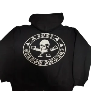 Chrome Hearts Circle Logo Zip Up Foti Skeleton Hoodie