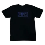 C H Foti Scroll Blue T Shirt Black