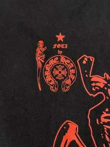 Chrome Hearts Foti Horseshoe Skeleton Black Logo Tee