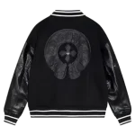 Chrome Hearts Horse Shoe Embroidery Patch Black Varsity Jacket