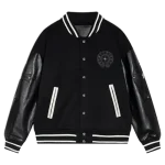 Chrome Hearts Horse Shoe Embroidery Patch Black Varsity Jacket