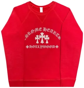 Chrome Hearts King Taco Crewneck Sweatshirt Red