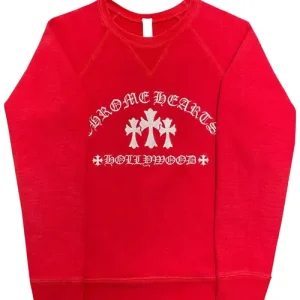 Chrome Hearts King Taco Crewneck Sweatshirt Red