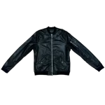 Chrome Hearts Leather Bomber Black Jacket