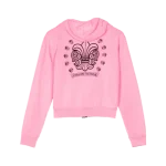Chrome Hearts Logo Girl Zipper Pink Hoodie