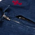 Chrome Hearts Mixed Cross Patch Street Meat Blue Work Jacket