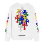 Chrome Hearts Multicolor Cross White Sweatshirt