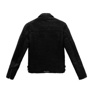 Chrome Hearts Quilted Black Leather Jacket