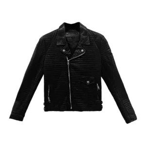 Chrome Hearts Quilted Black Leather Jacket