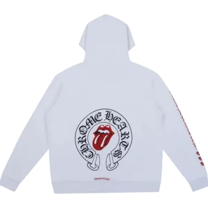 Chrome Hearts Rolling Stones White Hoodie