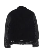 Chrome Hearts Trucker Jacket Corduroy and Leather Black Shearling Lined