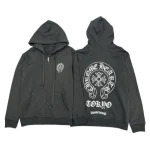 Chrome Hearts Zip Up Tokyo Grey Hoodie