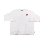 Classic Chrome Hearts White Embroidered Lip and Logo Sweatshirt