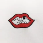 Classic Chrome Hearts White Embroidered Lip and Logo Sweatshirt